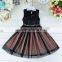 MGOO Elegant High Quality Black Little Girl Sequin Evening Dress Infant Party Dress Dot Tutu Gowns 5058