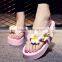 zm35643a low price ladies flat sandals wholesale summer beach slippers