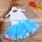 Children New Models Formal White Pearl Mesh Lace Dress Patterns