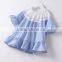 S33523W Summer Cotton Blouses Little Girls Shirts Lace Collar Sweet Blouse