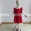 XF-166 baby child clothing graceful short red dress sleeveless cotton dress