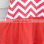 High quality 2016 wholesale kid's sleeveless red and white backless tutu dress