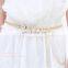 High Grade Fashion Lady Waist Chain Women Golden Flower Waist Belt
