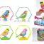 B/O singing parrot pvc card packing sound control singging bird toys