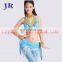 Sexy Ice Silk Belly Dance Sequins Beaded Tassel Tops With Chest Pad S-3002#