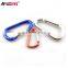 D shape metal carabiner clip