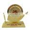 custom gold zinc alloy metal trophies made in china for souvenir