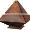 Outdoor warming firewood bowls corten steel firepit