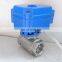 2 way MINI stainless steel & brass electric motorized ball valve cr03