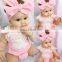 Newly baby girl pink lace flower romper jumpsuit 2 pieces set bow hair band rompers baby suit