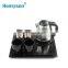 Honeyson electric kettle for hotel stainless steel Electric Kettle Tray Set 1.2L B-H1202