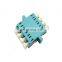 High quality  LC APC UPC Duplex multi mode OM3 Quad Fiber Optic Adapter Fiber Connector