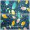 leaves pattern denim fabric
