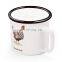 10 oz wholesale small camping white custom sublimation print metal enamel coffee mug