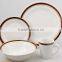 porcelain dinner set with glaze line with color