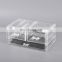 Makeup cosmetics organizer clear acrylic 3 drawers cosmetic storage box clear lipstick makeup drawer organizer with drawers