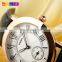Skmei 1083 Rose Gold Case Ladies Quartz Watches Chrono 30M Waterproof Fashion Leather Watches Women Wrist