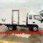Good price YUEJIN S70 4*2 LHD gasoline cold van box truck 1T-1.5T loading capacity for sale
