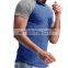 Men's Workout Shirts Short Sleeve Muscle Tee Training Bodybuilding Fitness Cotton Gym T Shirt