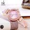 SHENGKE Гorgeous Bracelet Watch - роскошное женское часы с браслетом, с мраморно-каменным внешним видом керамики и пластиковой накладкой на ободке. Часы K0070L с браслетом