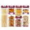 Amazon hot sale 7pc set airtight food container Pantry organization set Airtight push button food container with lid