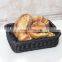 HBK wholesale deep brownness fruit bread rattan basket for plastic and iron lining