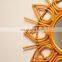 Boho Decorative Rattan Mirror, Natural Rattan Wall Decor Wedding Houseware Decor Bedroom Makeup Mirror WHolesale Made in Vietnam