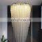 Modern LED Crystal Chandelier Glossy Hollow Large Stair Light for Villa Attic Home Decoration for Living Room Duplex Building