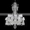 European transparent crystal chandelier for home villa modern living room K9 candle crystal pendant light