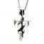 Famous brand treasured sword designer charms pendant man heavy stainless silver steel necklace paypal accept