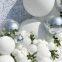 Cross Border Silver 4D Foil Balloons+White Latex Balloon+ Confetti Balloon Arch Set Party Wedding Decoration Party