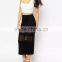 2015 Fashion Sexy Pencil Skirt With Sheer Inserts for women
