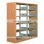 metal library double side wooden book shelf