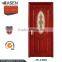 luxury design single swing Mahogany half glass interior wood doors