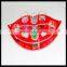 lip shape high quality red acrylic glass tube storage rack shelf