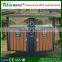 Anti UV garden public WPC material dustbin,garbage can