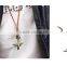 2016 wholesale fashion jewelry bronze alloy airplane pendant with leather chain for souvenir