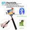 new gadgets 2015 wired selfie stick z07-5 plus, cable monopod for iphone, cable take pole selfie stick with groove