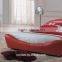 Red leather bed royal princess bed