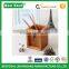 Hot sale zakka multi-function wooden pencil vase with clock