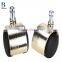 2016 China Hot-sale 2 Inch Golden Electroplated Adjustable Furniture Caster Wheels