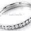 White Stainless Steel Eternity Ring Band CZ Wedding