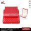red packaging jewelry box custom logo for display
