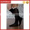 C03-8 OEM Fashion Lady Custom Black Knit Lace Boot Socks Women Cotton Leg Warmers Stretchy Knitted Lacy Boot With Buttons