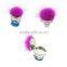 fake fur ball solid perfume container /lip gloss ring, with fake fur ball , EN71, CPSIA, REACH, RoHS compliance, OEM designs a