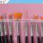 ANY Nail Design Care 9PCS Black Wood Handle Nail Brush Nail Art Design Sets