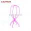 Hot Selling Stronger Plastic Wig Display Stand Frame Folding Display Wig Stand For Wigs