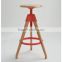 Vintage Retro Style Wooden Adjustable Swivel Artist Craft Kitchen Screw Stool Seat