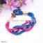 Simple Fashion Meaning Braided Nylon Rope Bronzy Anchor Bracelets For Gift