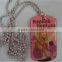 Metal Epoxy Dog Tag with Chain